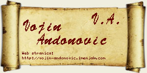 Vojin Andonović vizit kartica